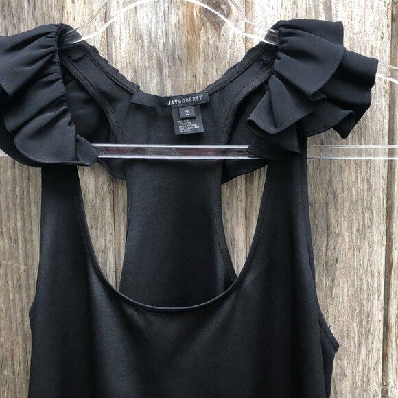 Jay Godfrey Silk Sleeveless Racerback Shift Tunic Dress Size 2 - Picture 3 of 5